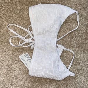 cute white bathing suit top